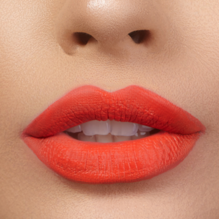 Orange matte lipstick 